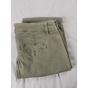 Chino By Anthropologie Chino Pants Womens 26 Green Relaxed Side Stripe‎ Twill
